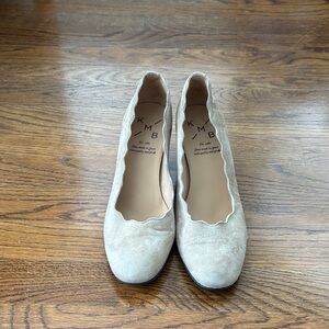 Elegant Cream Suede Heels